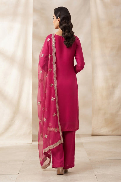 Pure Silk Kurta with Plazo & Dupatta | Woomenza Indian Outfit