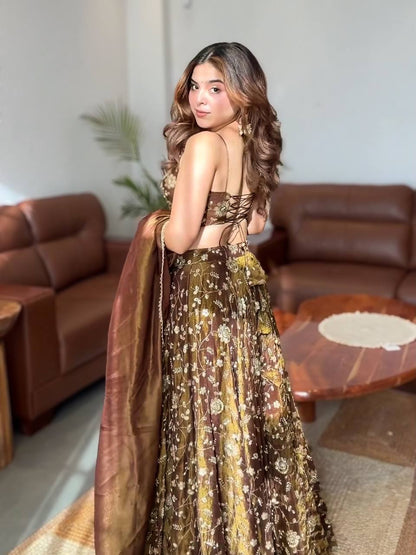 Luxurious Gold Choli for Festive Celebrations