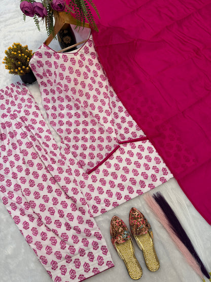 Heavy Pure Cameric Cotton .*Fully Fancy Sleeves With Latkan*