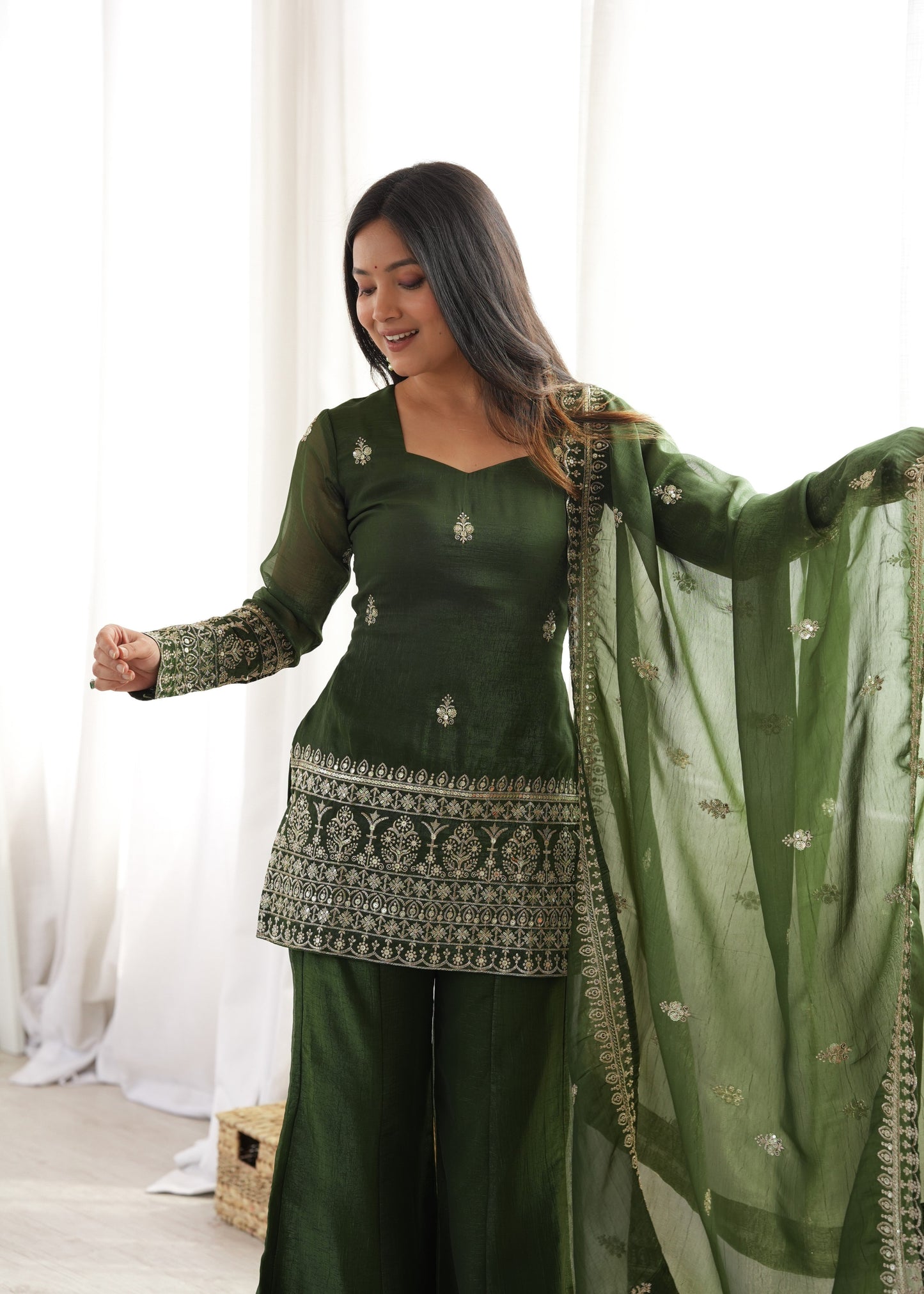 Elegance in Duality Purple and Green