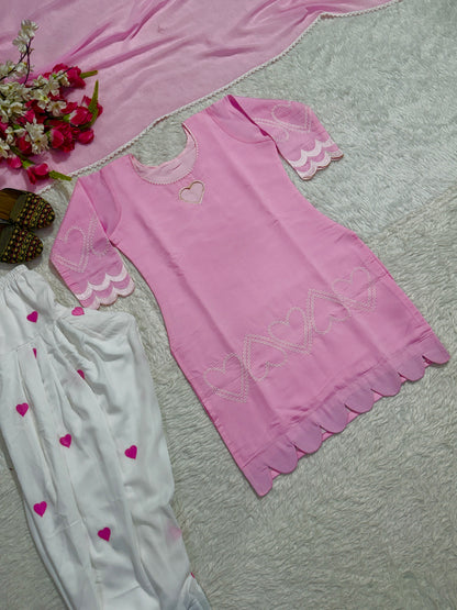 Đěsigner Party Wear Look Top With Farshi Salwar