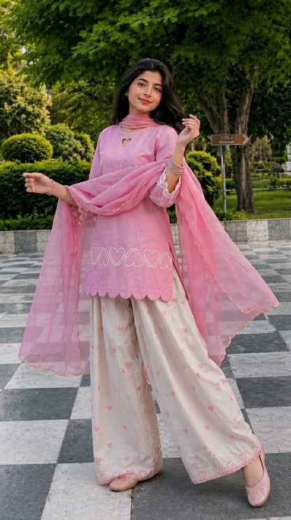 Đěsigner Party Wear Look Top With Farshi Salwar