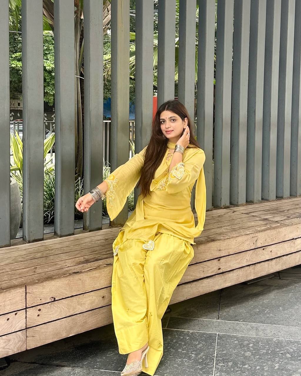 New Launching Đěsigner Party Wear Look top with farshi salwar