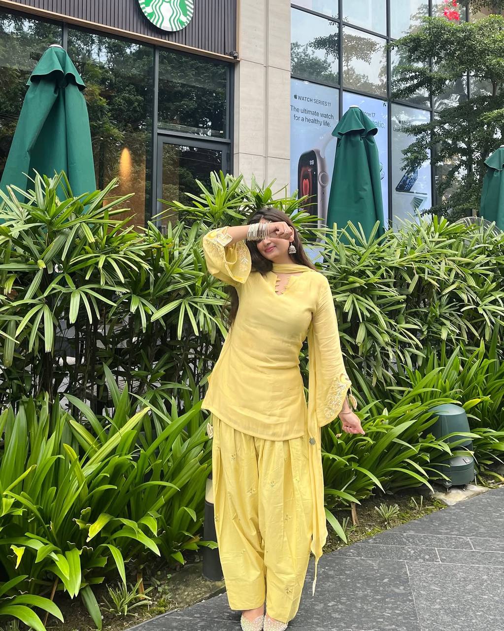 New Launching Đěsigner Party Wear Look top with farshi salwar