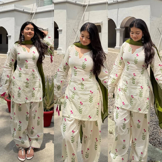 Heavy Pure Cameric Cotton .Fully Fancy Sleeves With Latkan Top Inner :- Micro Cotton