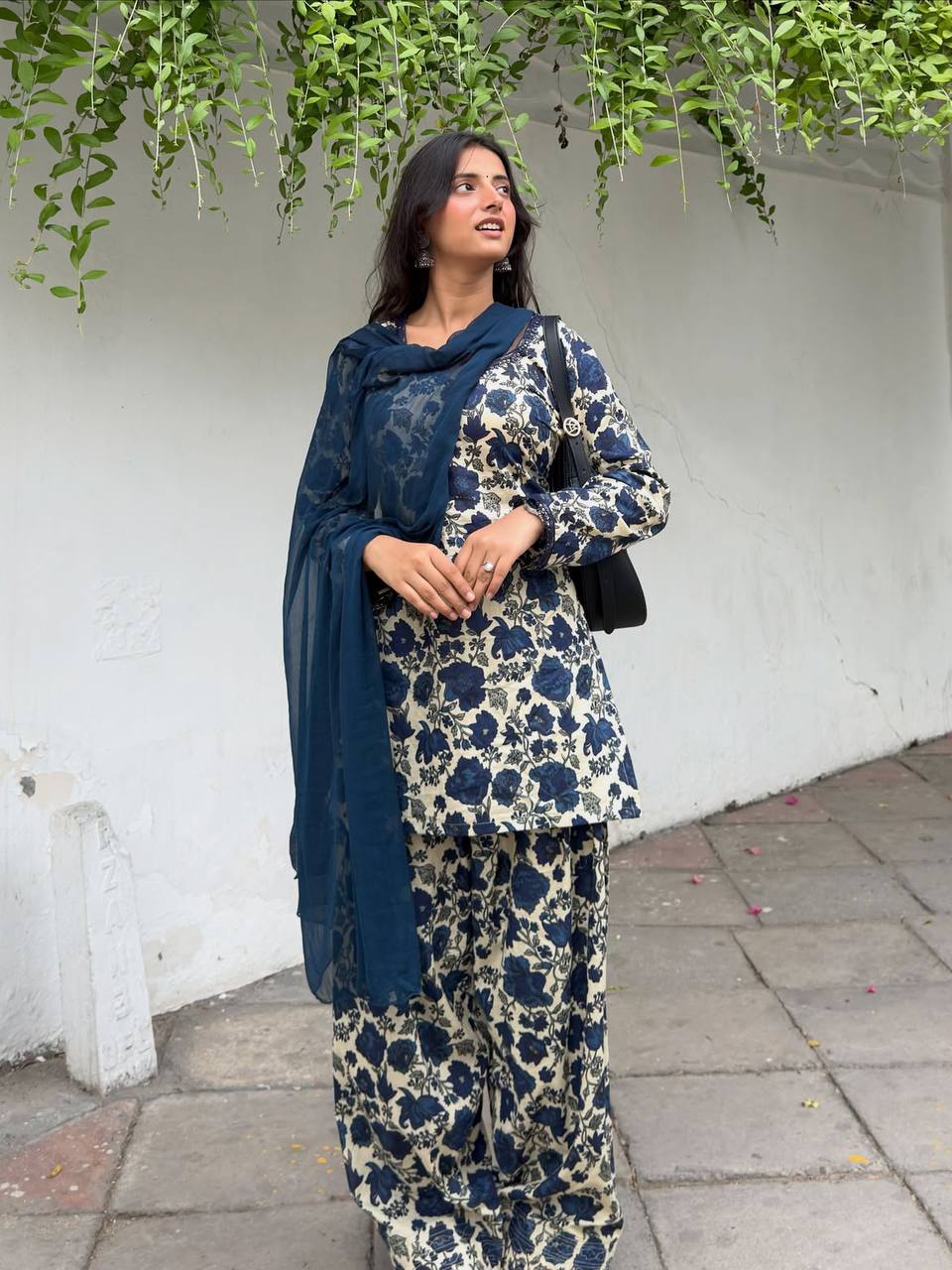 Farshi Pant And Dupatta  Heavy Pure Cameric Cotton .*Fully Sleeves*