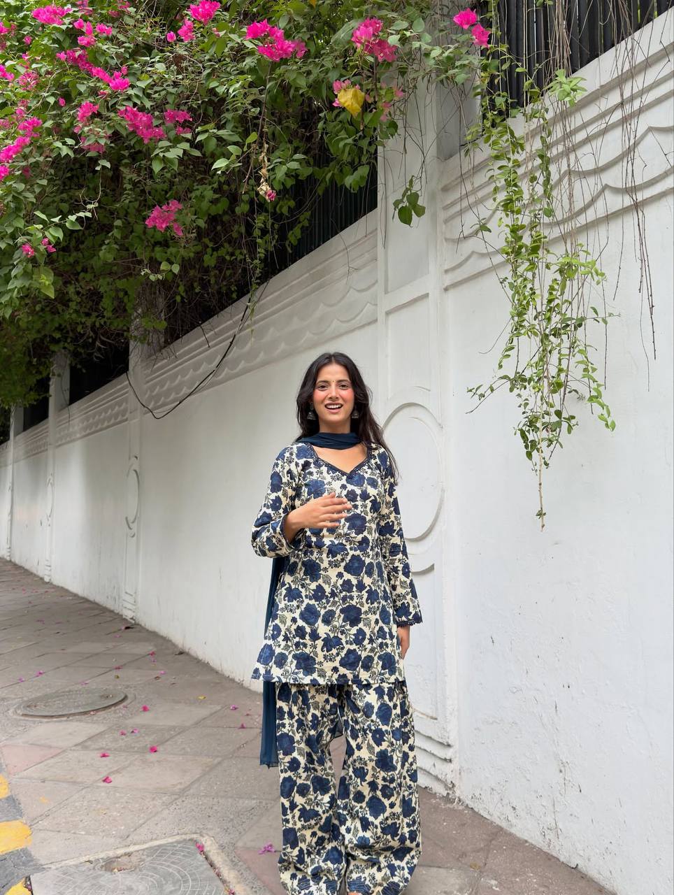 Farshi Pant And Dupatta  Heavy Pure Cameric Cotton .*Fully Sleeves*